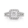 2.32ct Princess Cut Diamond Engagement Ring
