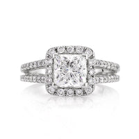 2.32ct Princess Cut Diamond Engagement Ring