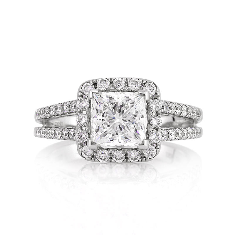 2.32ct Princess Cut Diamond Engagement Ring