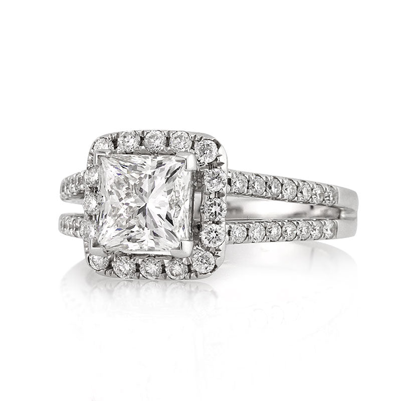 2.32ct Princess Cut Diamond Engagement Ring