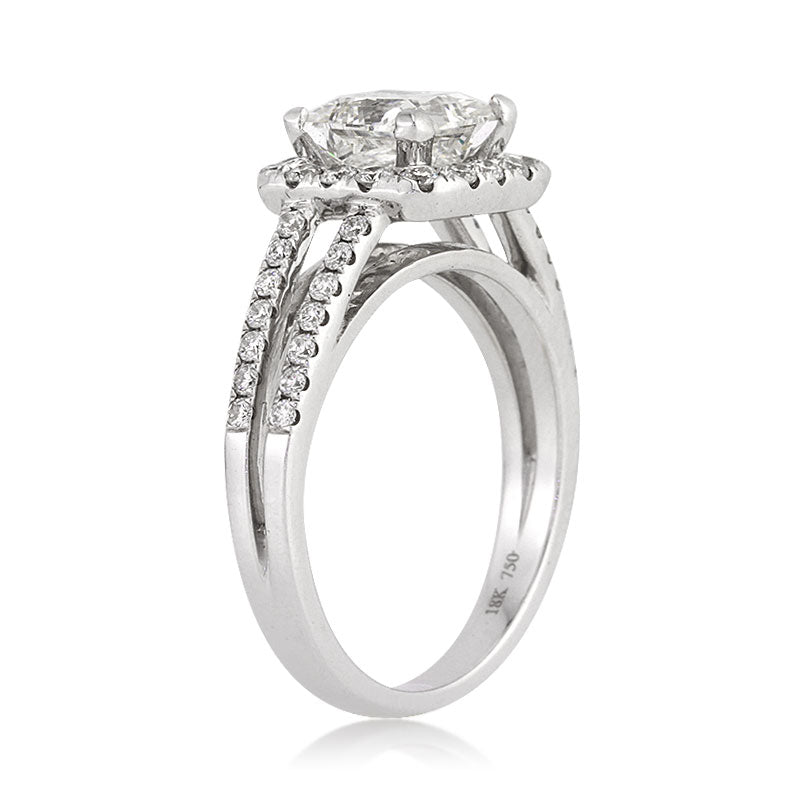 2.32ct Princess Cut Diamond Engagement Ring