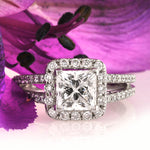 2.32ct Princess Cut Diamond Engagement Ring