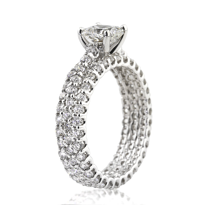 3.21ct Cushion Cut Diamond Engagement Ring