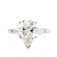 5.38ct Pear Shaped Diamond Engagement Ring