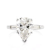 5.38ct Pear Shaped Diamond Engagement Ring