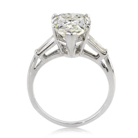 5.38ct Pear Shaped Diamond Engagement Ring
