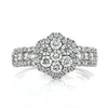 1.40ct Round Brilliant Cut Diamond Flower Cluster Right-Hand Ring