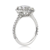 3.91ct Pear Shape Diamond Engagement Ring