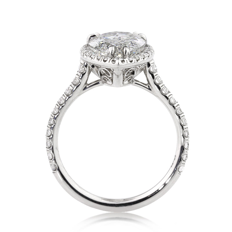 3.91ct Pear Shape Diamond Engagement Ring
