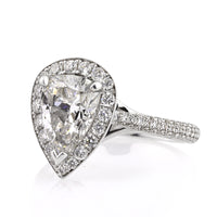 2.83ct Pear Shaped Diamond Engagement Ring