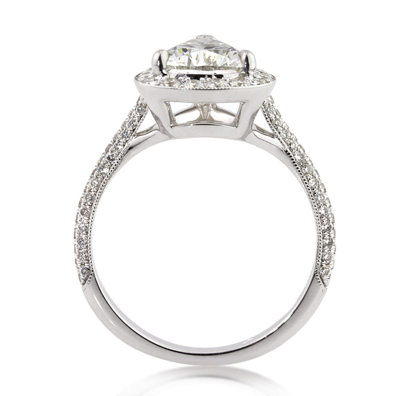 2.83ct Pear Shaped Diamond Engagement Ring