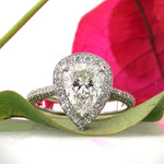2.83ct Pear Shaped Diamond Engagement Ring