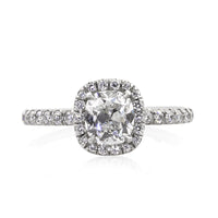 1.81ct Antique Cushion Brilliant Diamond Engagement Ring