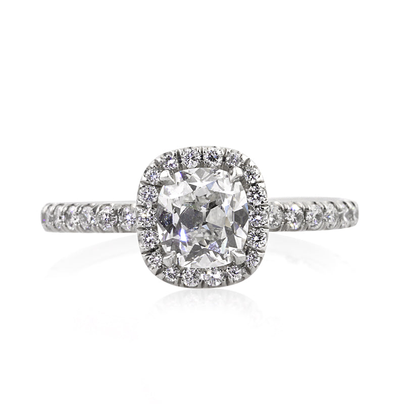 1.81ct Antique Cushion Brilliant Diamond Engagement Ring