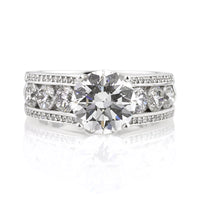 3.97ct Round Brilliant Cut Diamond Engagement Ring