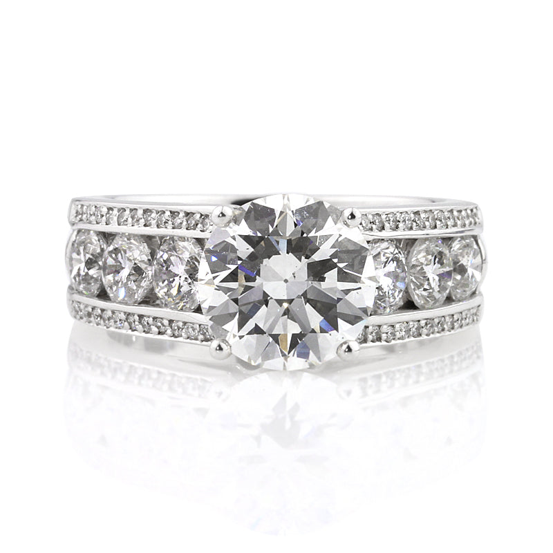 3.97ct Round Brilliant Cut Diamond Engagement Ring