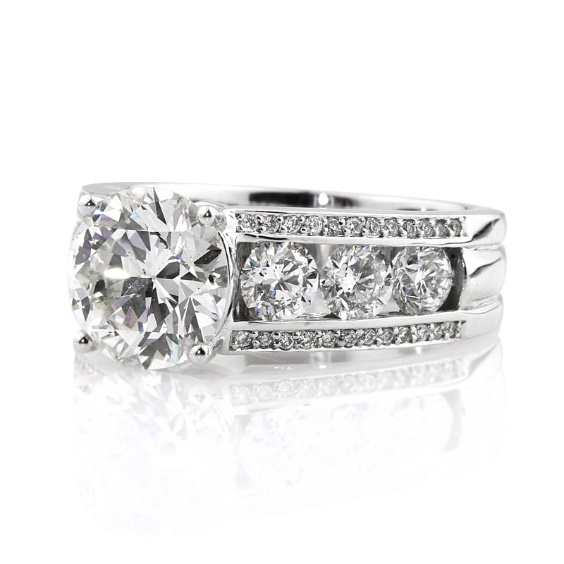 3.97ct Round Brilliant Cut Diamond Engagement Ring