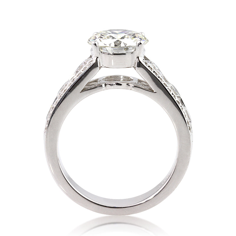 3.97ct Round Brilliant Cut Diamond Engagement Ring