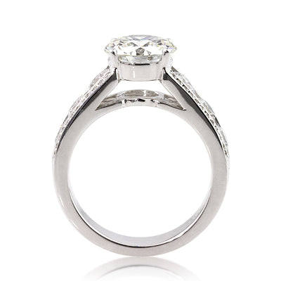 3.97ct Round Brilliant Cut Diamond Engagement Ring