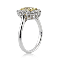 1.79ct Fancy Yellow Radiant Cut Diamond Engagement Ring