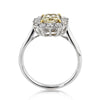 1.79ct Fancy Yellow Radiant Cut Diamond Engagement Ring