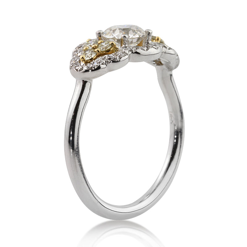 1.25ct Antique Round Brilliant Cut Diamond Engagement Ring