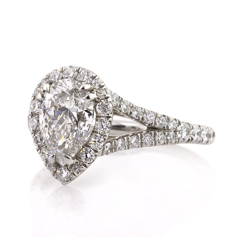 2.57ct Pear Shaped Diamond Engagement Ring