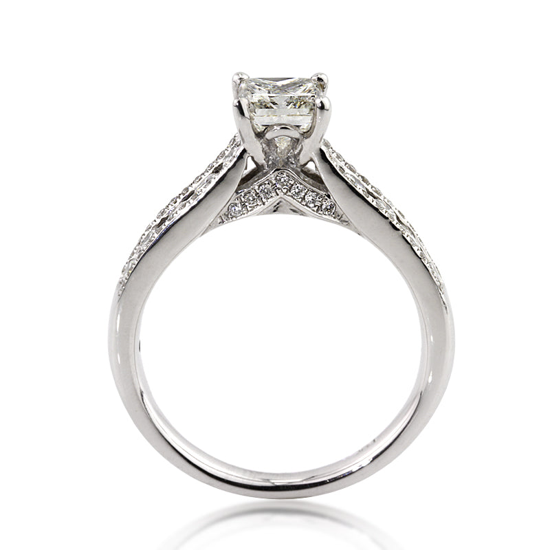 2.05ct Princess Cut Diamond Engagement Ring