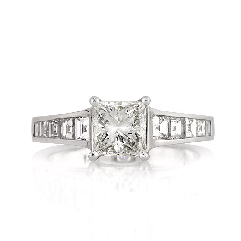 3.08ct Princess Cut Diamond Engagement Ring
