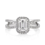 2.22ct Emerald Cut Diamond Engagement Ring