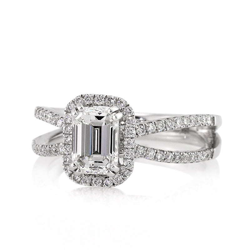 2.22ct Emerald Cut Diamond Engagement Ring