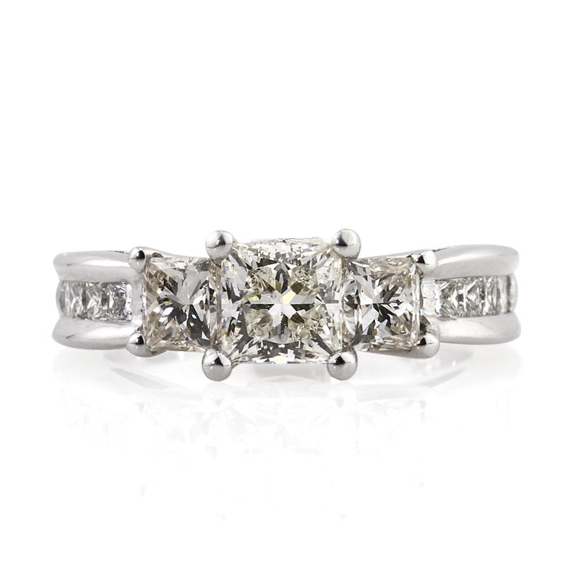 2.96ct Princess Cut Diamond Engagement Ring