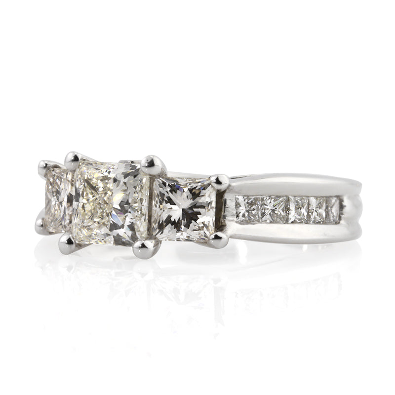 2.96ct Princess Cut Diamond Engagement Ring