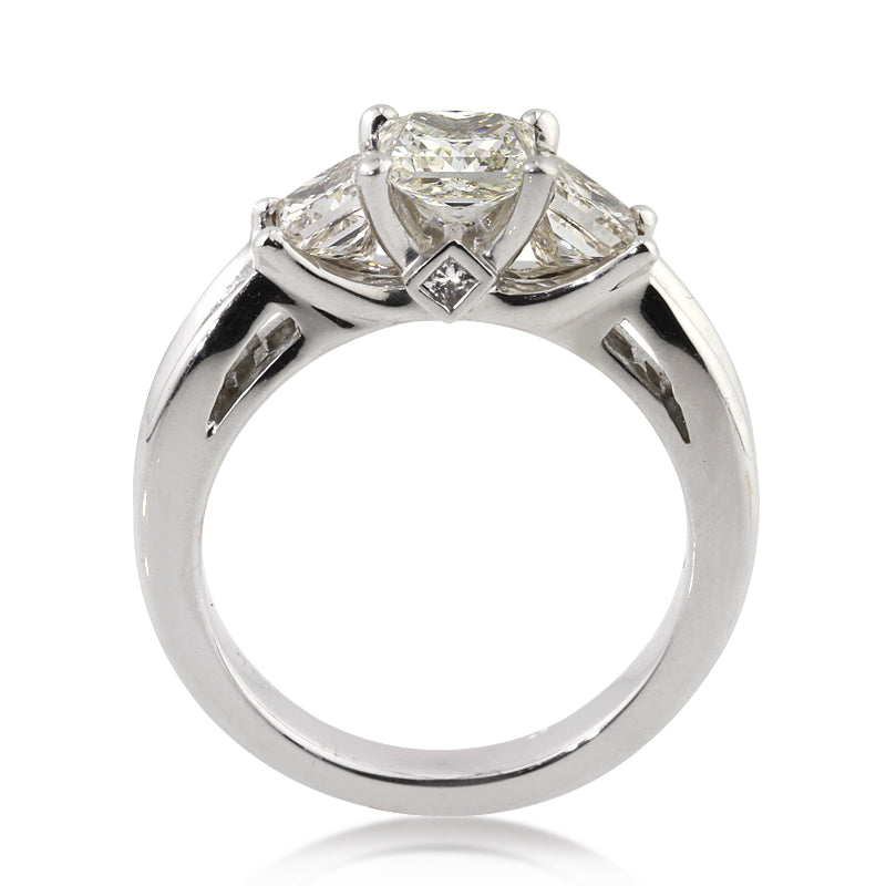 2.96ct Princess Cut Diamond Engagement Ring