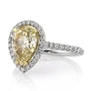 3.36ct Fancy Yellow Pear Shaped Diamond Engagement Ring