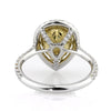 3.36ct Fancy Yellow Pear Shaped Diamond Engagement Ring
