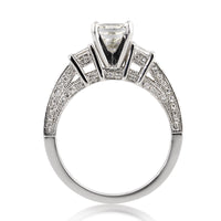 2.03ct Princess Cut Diamond Engagement Ring