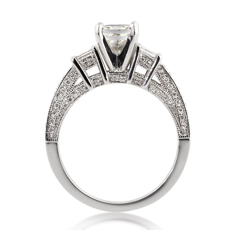 2.03ct Princess Cut Diamond Engagement Ring