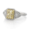 3.38ct Fancy Yellow Radiant Cut Diamond Engagement Ring