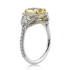 3.38ct Fancy Yellow Radiant Cut Diamond Engagement Ring