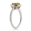 1.72ct Fancy Yellow Round Brilliant Cut Diamond Engagement Ring