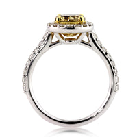 1.72ct Fancy Yellow Round Brilliant Cut Diamond Engagement Ring