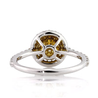 1.72ct Fancy Yellow Round Brilliant Cut Diamond Engagement Ring