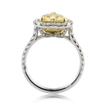 2.50ct Fancy Yellow Heart Shaped Diamond Engagement Ring