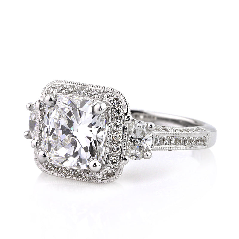 3.65ct Cushion Cut Diamond Engagement Ring
