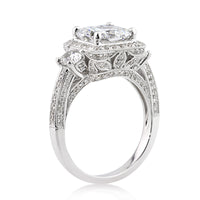 3.65ct Cushion Cut Diamond Engagement Ring