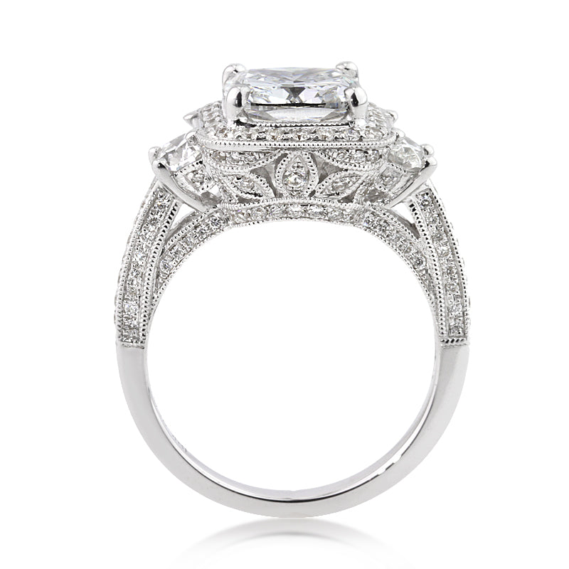 3.65ct Cushion Cut Diamond Engagement Ring