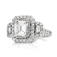 3.26ct Emerald Cut Diamond Engagement Ring