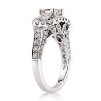 2.59ct Princess Cut Diamond Engagement Ring