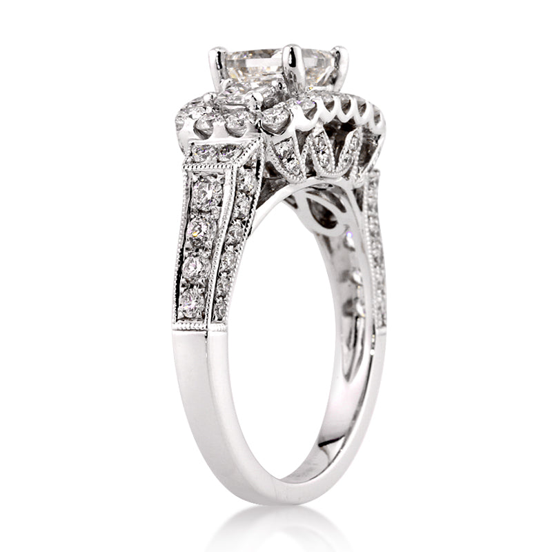 2.59ct Princess Cut Diamond Engagement Ring